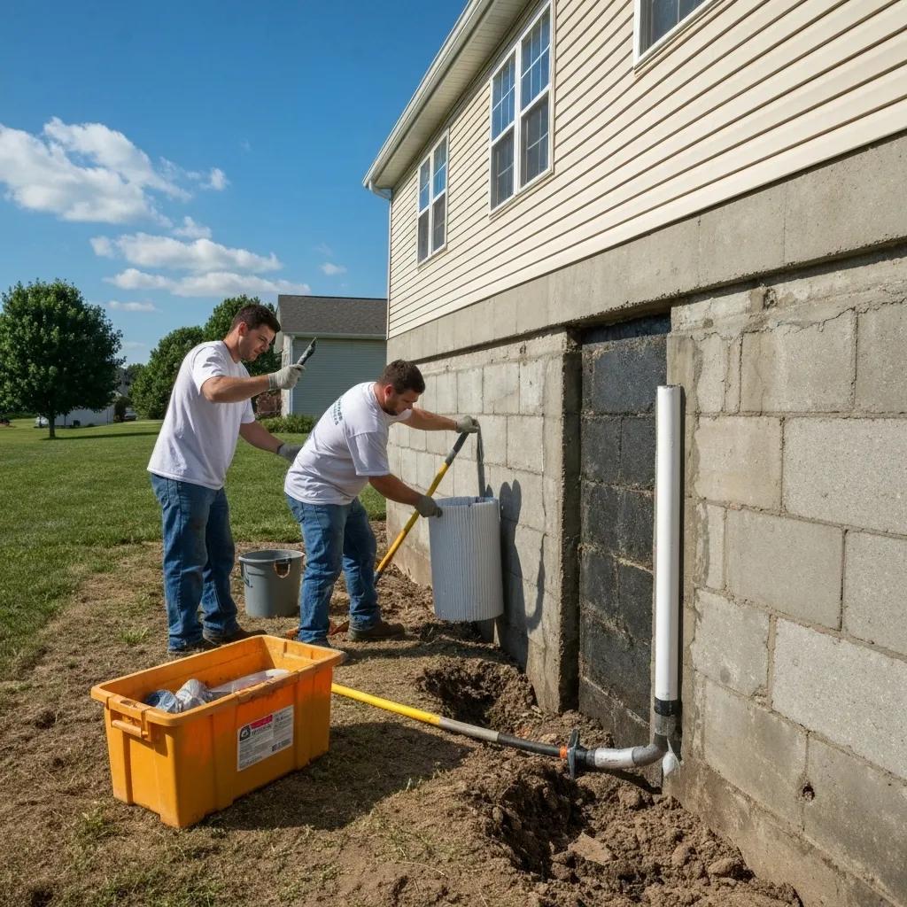 Effective residential foundation waterproofing methods including exterior membranes and interior drainage systems